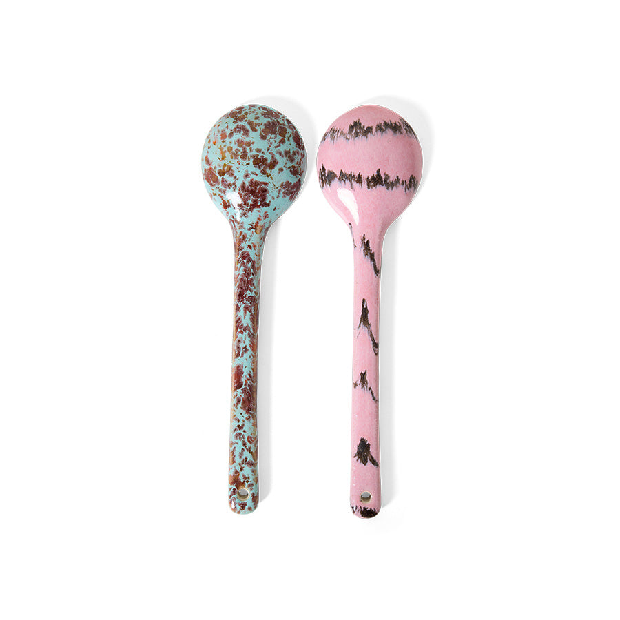HK Living | 70's servies serveer lepels Sprinkle set van 2