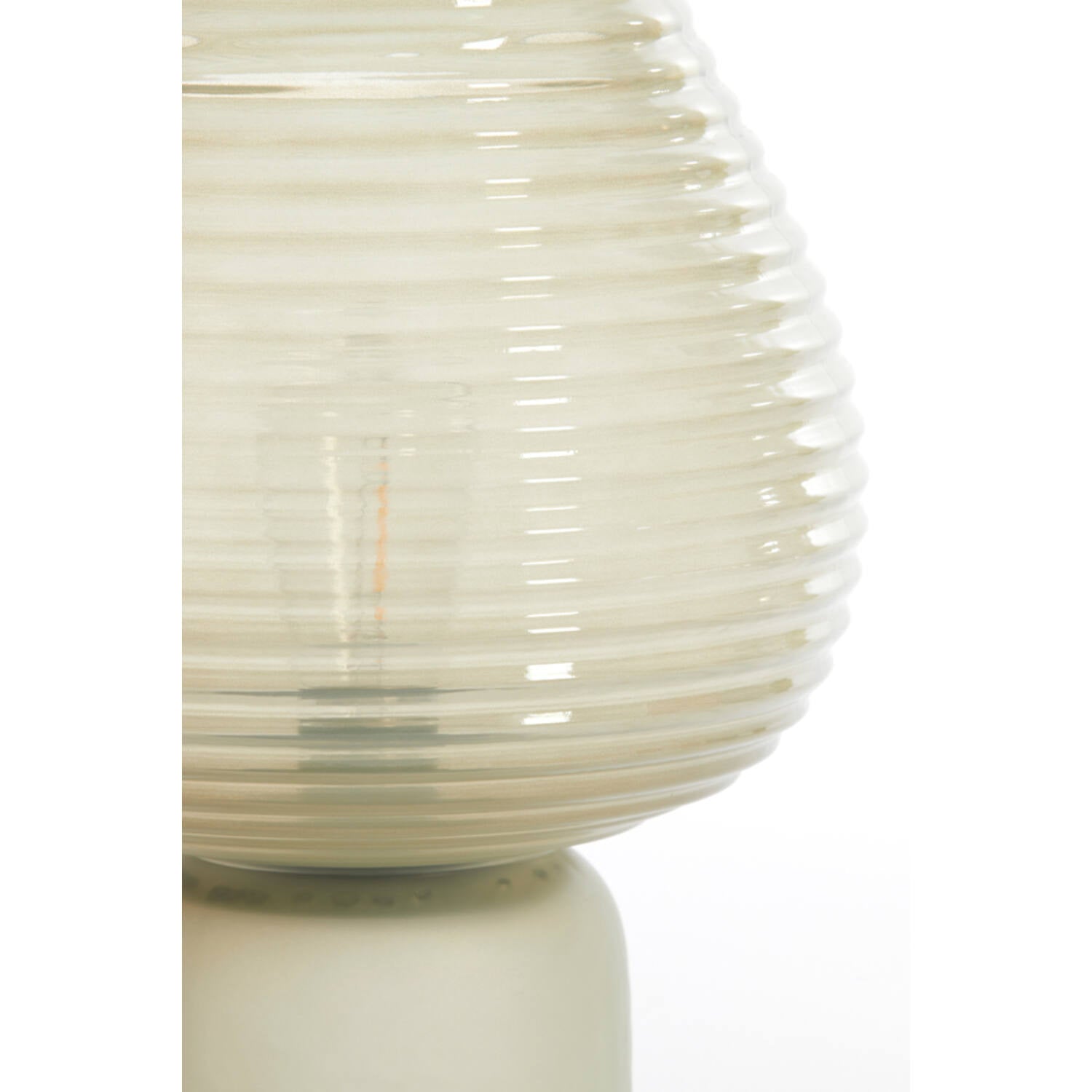 Light & Living | Tafellamp Alenna groen grijs 18x23 cm