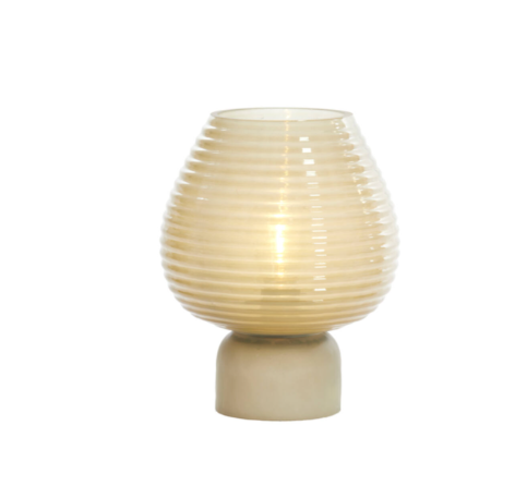 Light & Living | Tafellamp Alenna groen grijs 18x23 cm