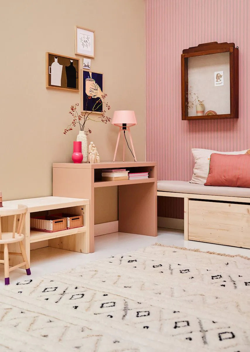 Bibelotte | Behang Gestreept framboos