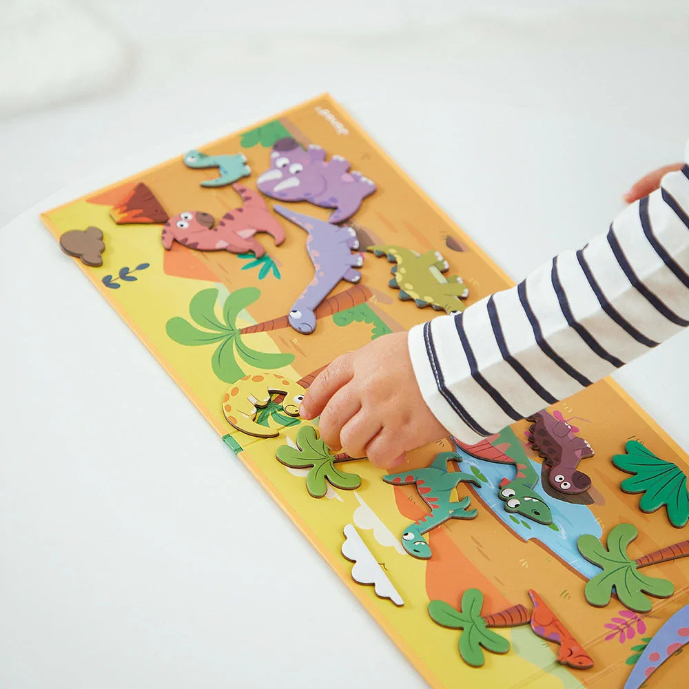 Janod | Magneetboekje dinosaurus