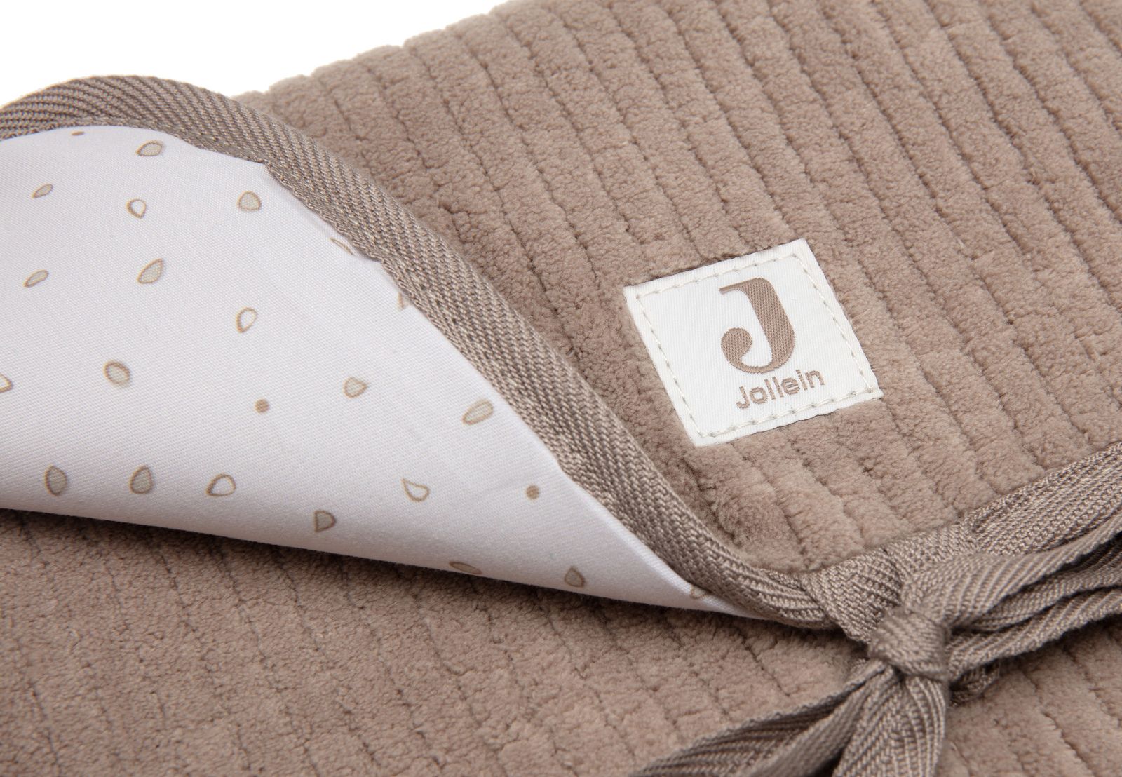Jollein | Verschoningsmatje met opbergvakken cloudy rib milky coffee