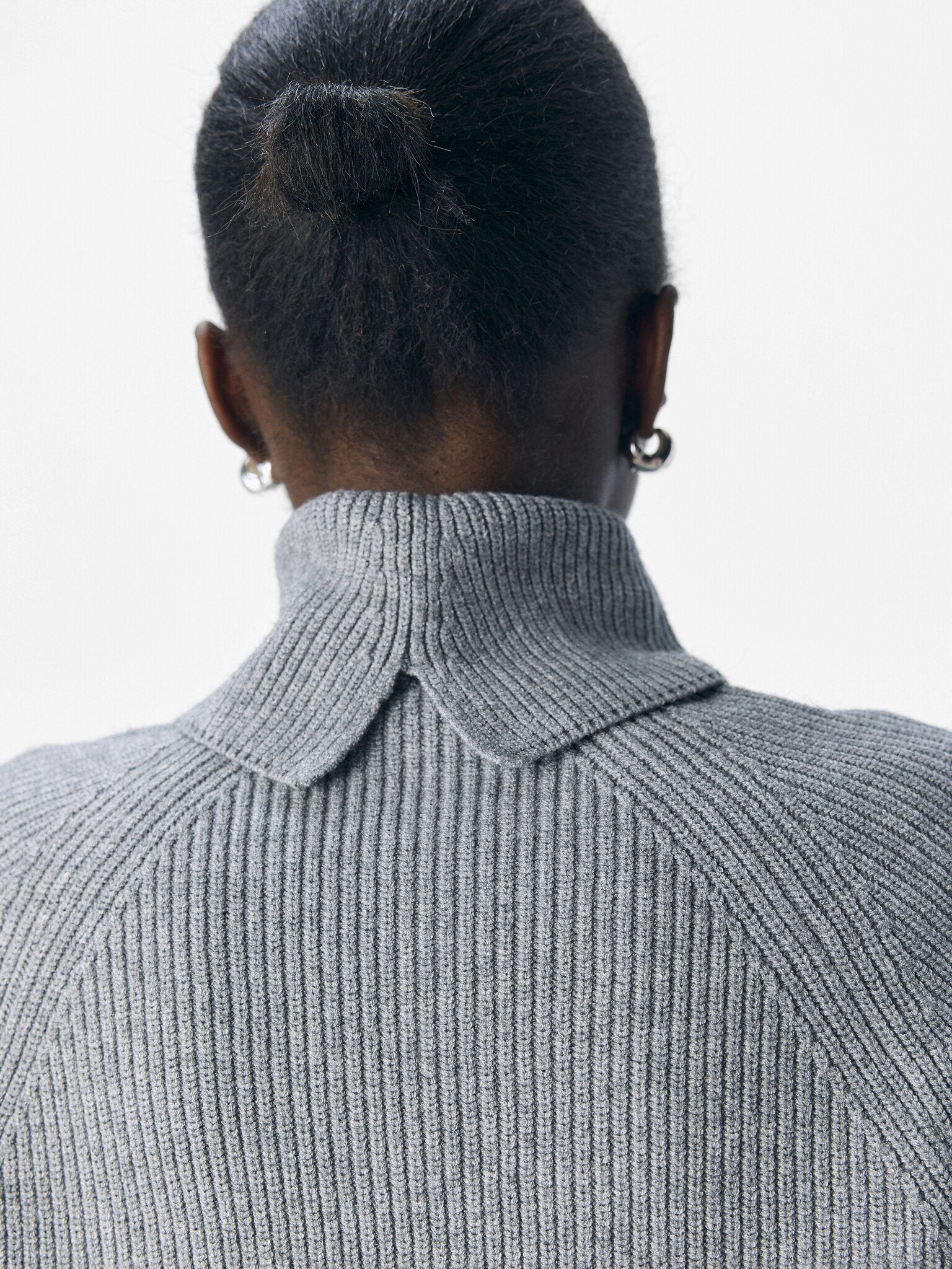 Object | Trui met col Viola grey melange NOOS