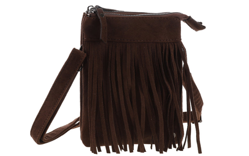 IMD | Telefoon- en schoudertasje Lados browny