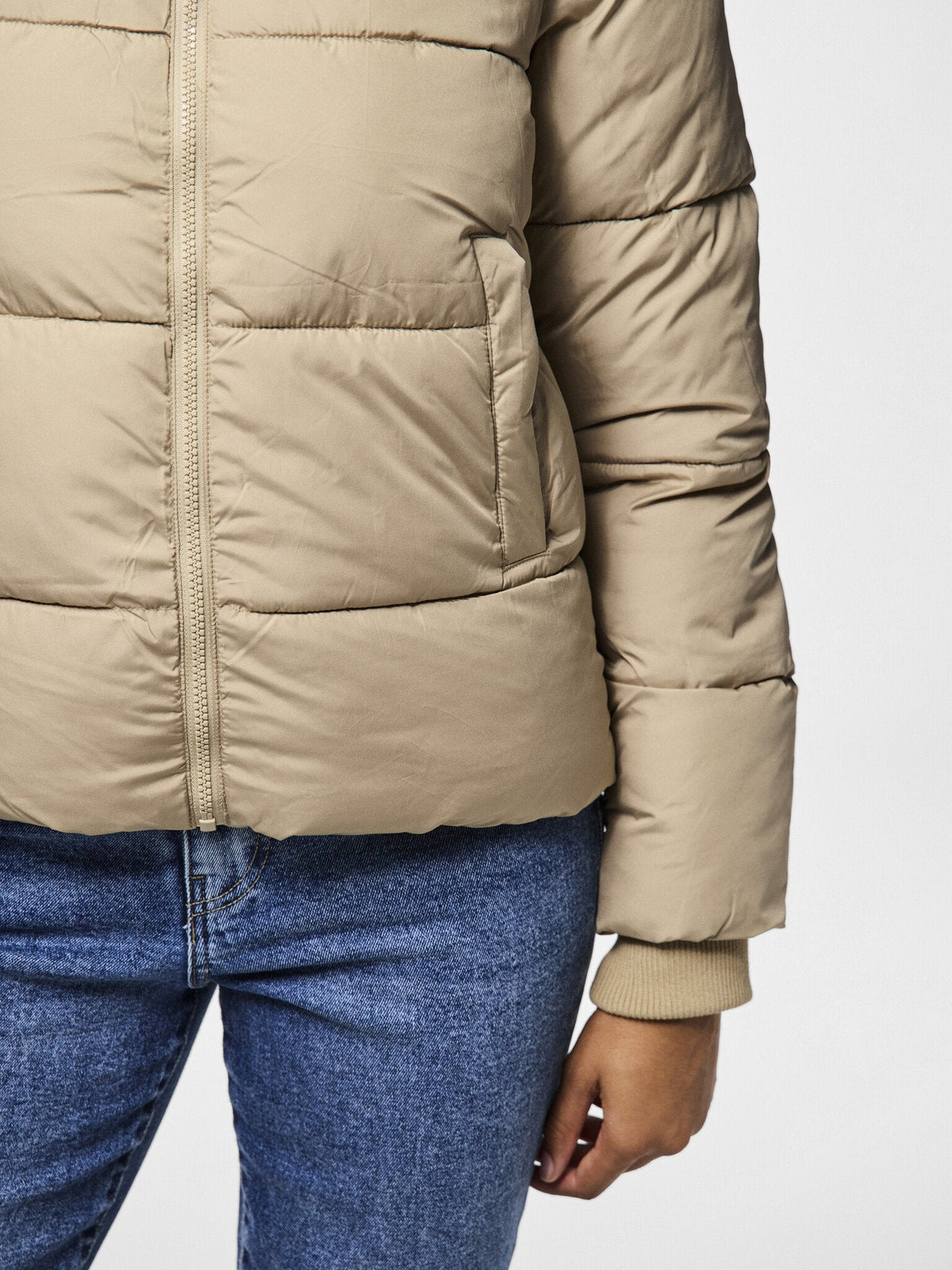 Pieces | Winterjas Bee silver mink NOOS