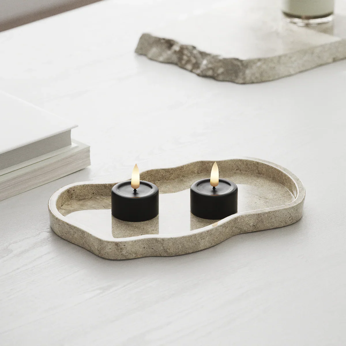 Deluxe Homeart | LED theelicht zwart | 2stuks
