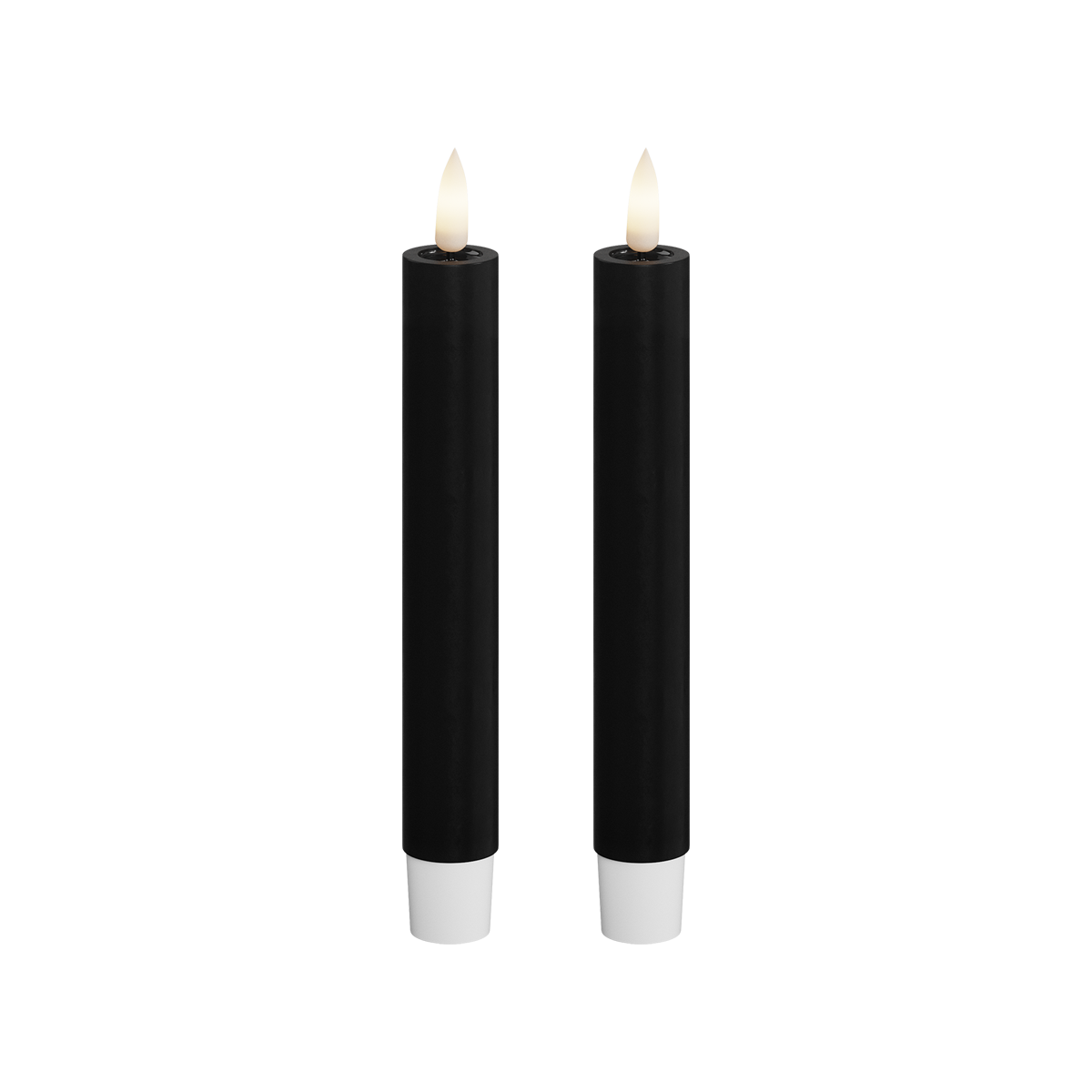 Deluxe Homeart | LED dinerkaars zwart 15cm | 2stuks