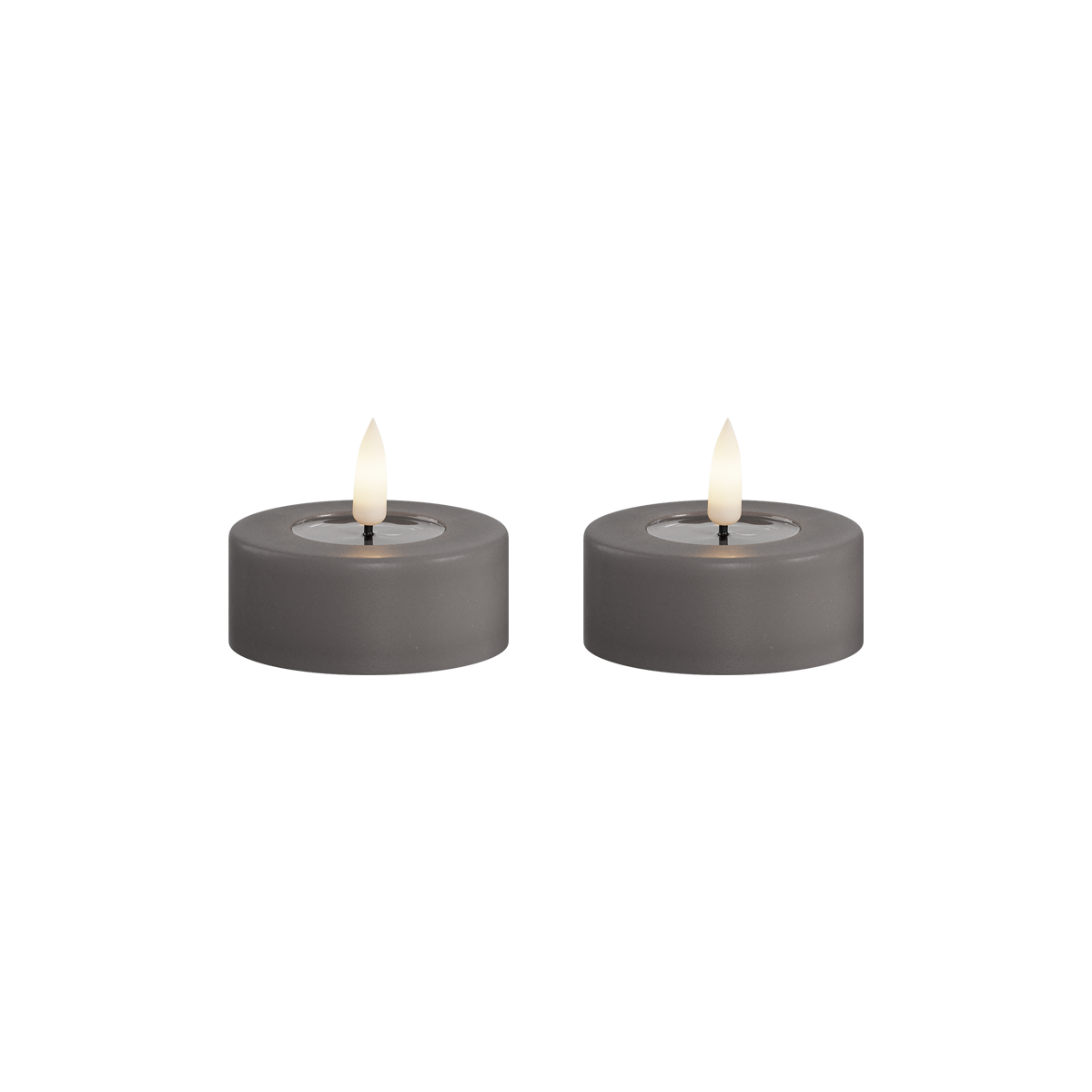 Deluxe Homeart | LED theelicht jumbo grijs | 2stuks