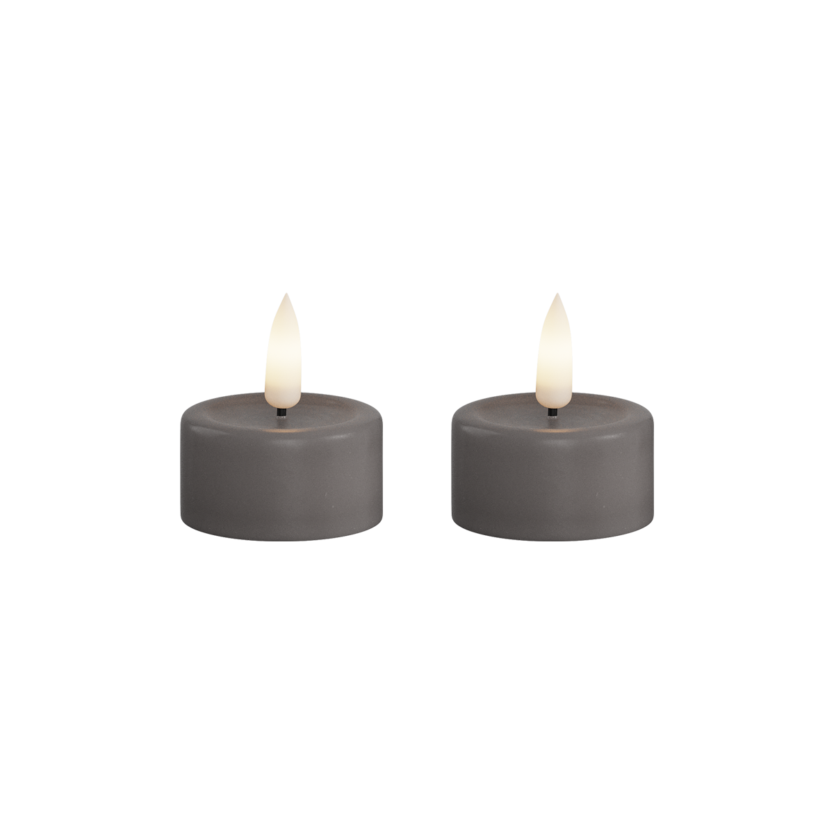 Deluxe Homeart | LED theelicht grijs | 2stuks