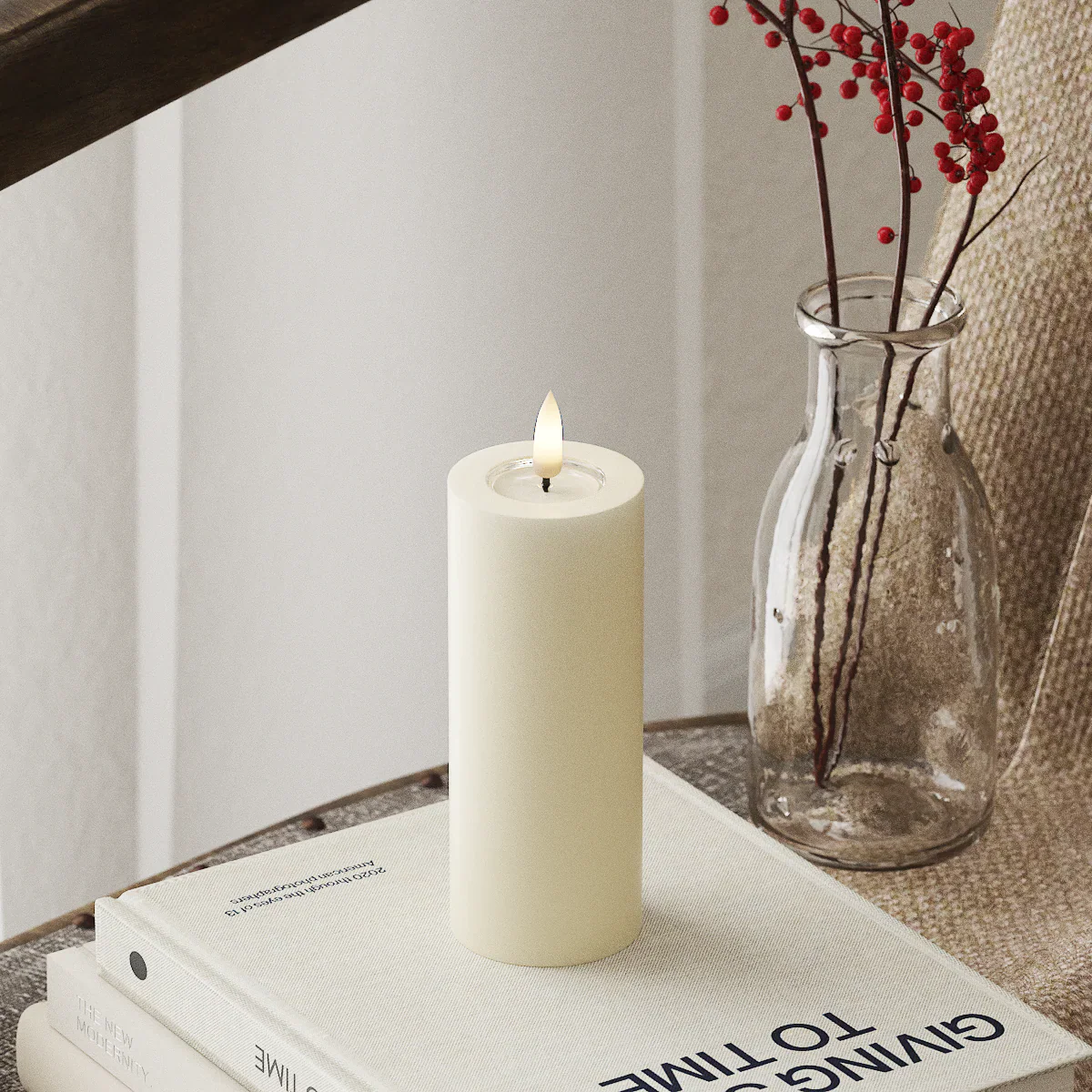 Deluxe Homeart | LED Kaars creme 5x12.5cm