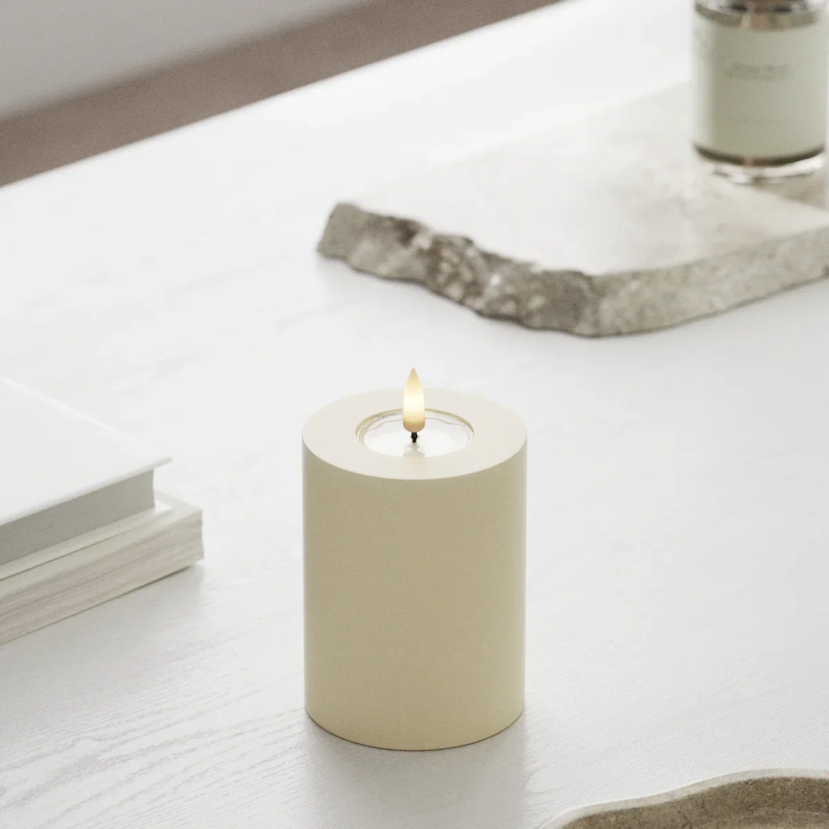 Deluxe Homeart | LED Kaars creme 7.5x10cm
