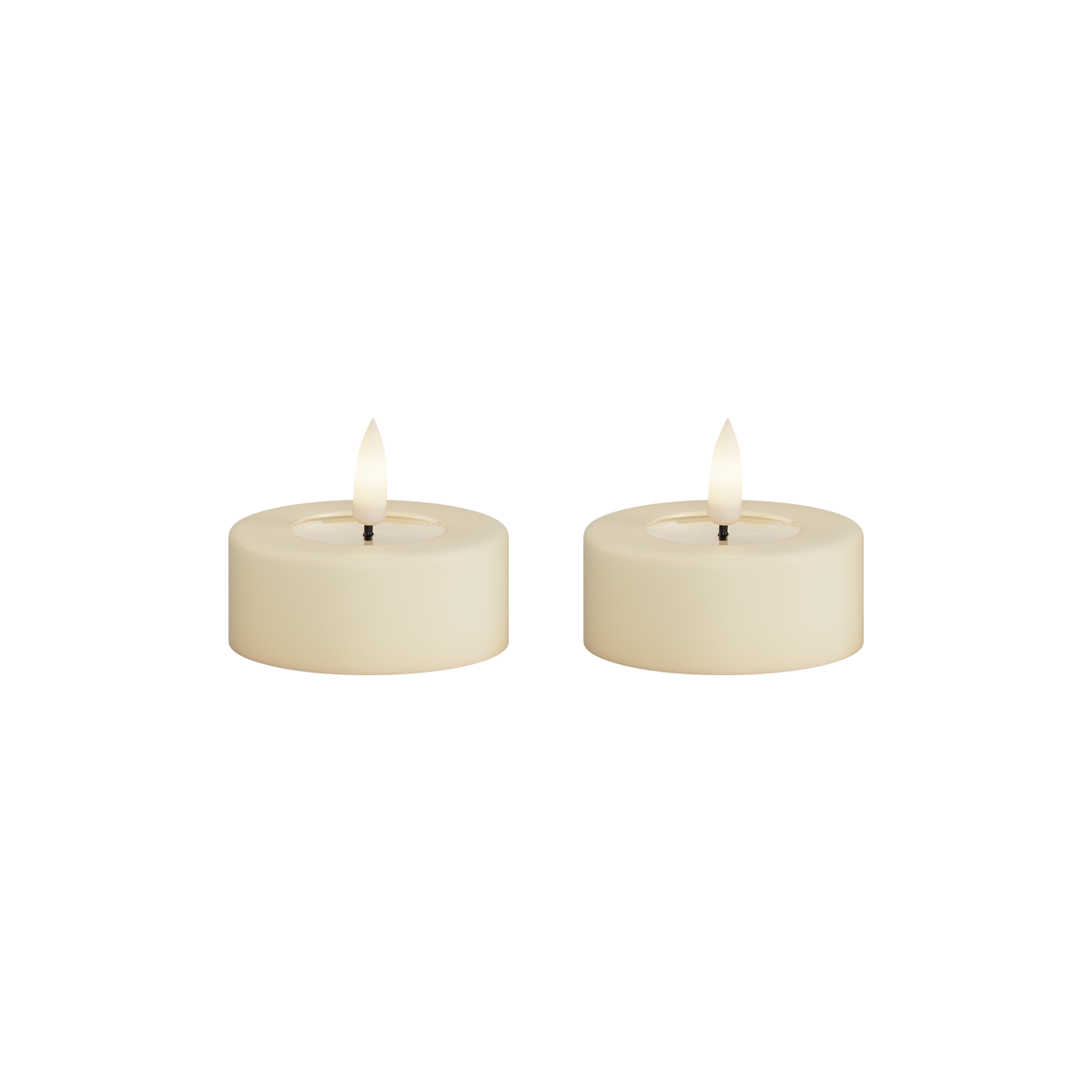 Deluxe Homeart | LED theelicht jumbo creme | 2stuks