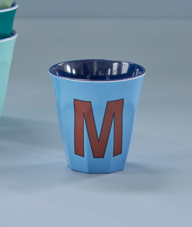Rice | Mok melamine M stoffig blauw