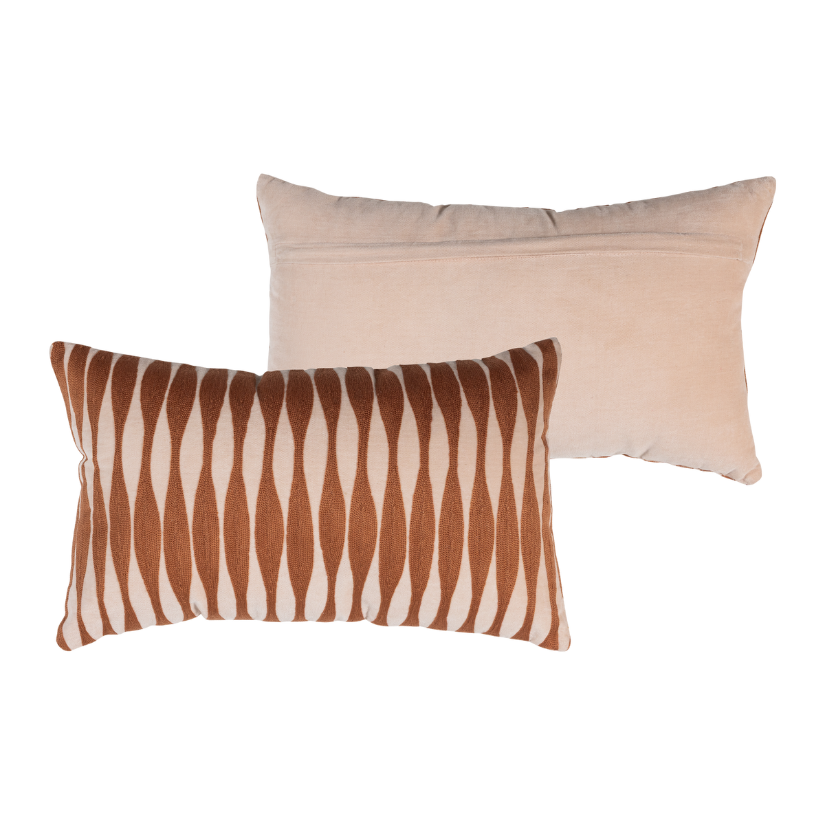 Woood | Kussen Zena rechthoek pink/rust