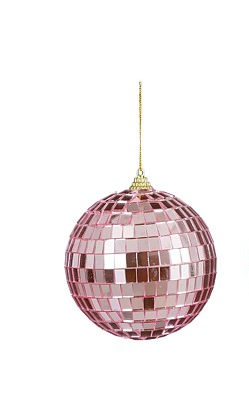 Stijl28 | Kerstbal spiegel roze 10cm