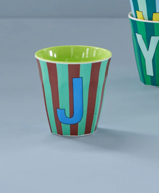 Rice | Mok melamine J mint stripes