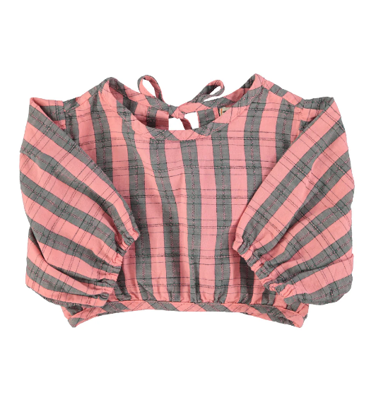 Piupiuchick | Blouse cropped baloon pink green