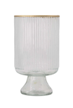 Zusss | Vaas op voet glas ribbel