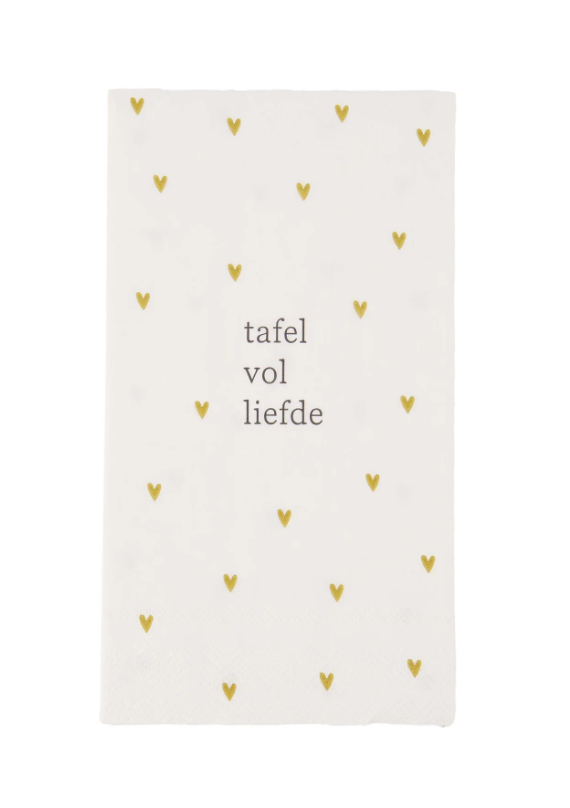 Zusss | Servetten rechthoek hartjes tafel vol liefde