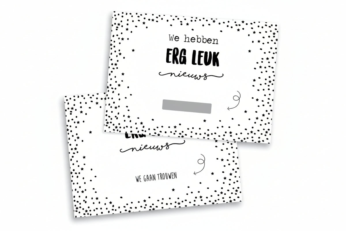 Hippekaartjes | Kraskaart We gaan trouwen