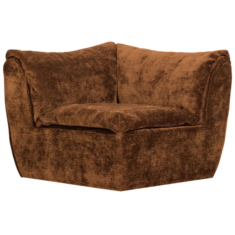 Woood | Hoekelement Baggy 3D chenille middenbruin