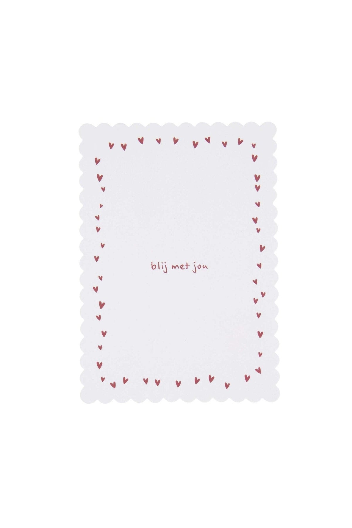 Zusss | Ansichtkaart blij met jou wit/rood