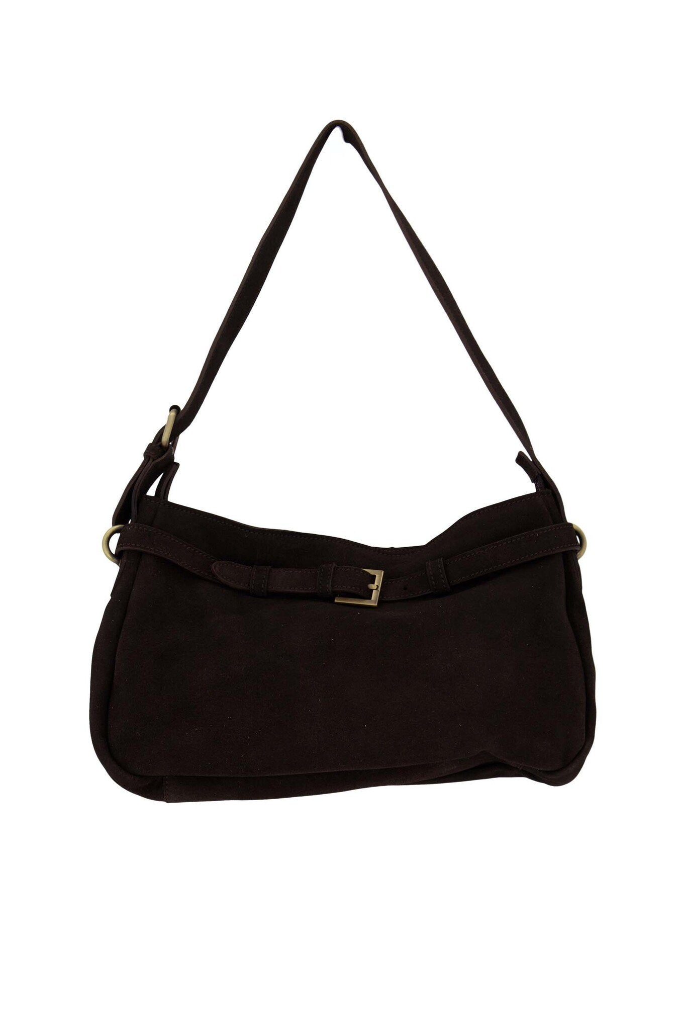 Zusss | Suede handtas met riempje
