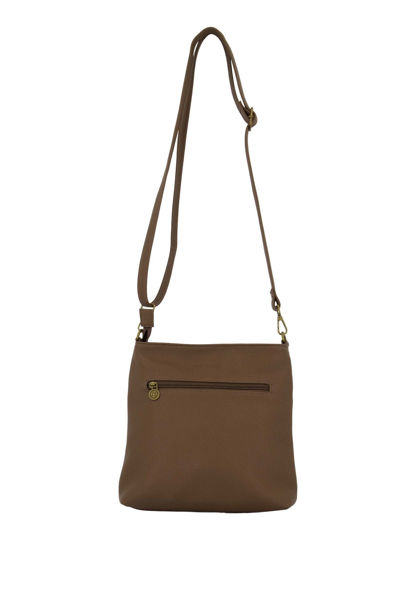 Zusss | Tas met kwastje en rits chocoladebruin