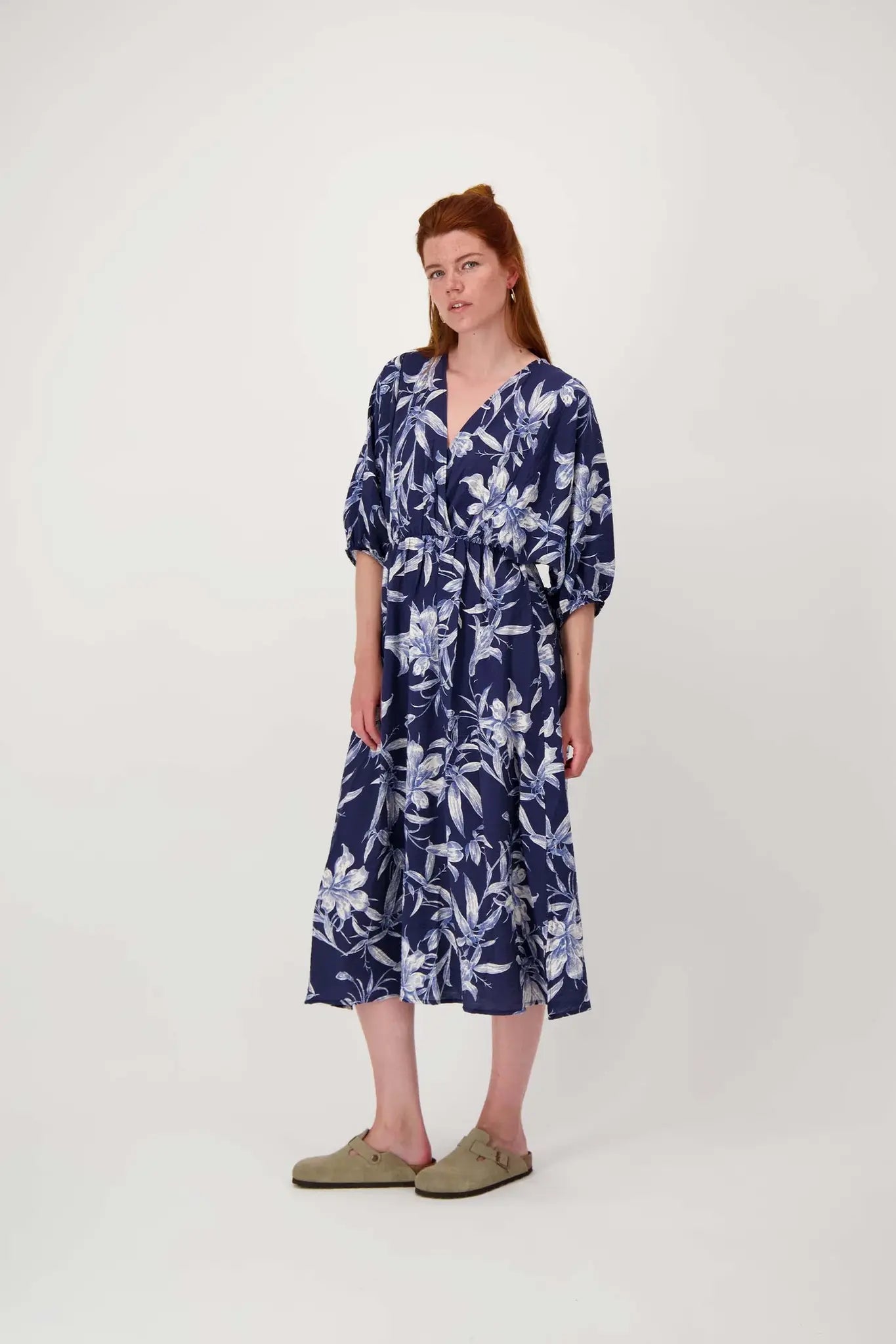 Zusss | Kimono jurk met print
