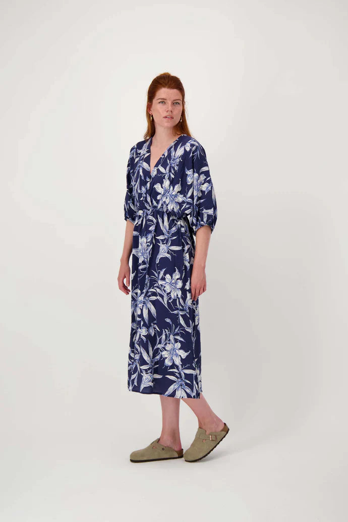 Zusss | Kimono jurk met print