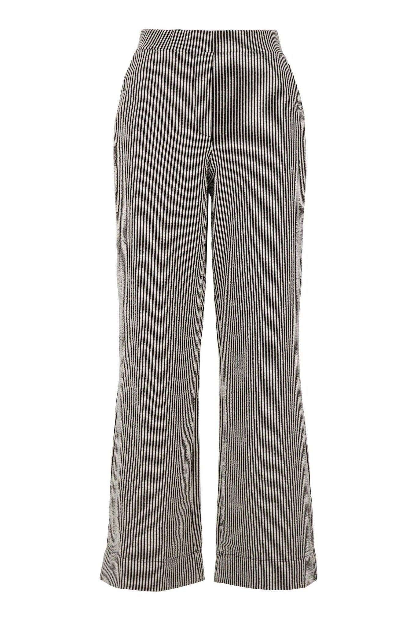 Zusss | Gestreepte broek met structuur