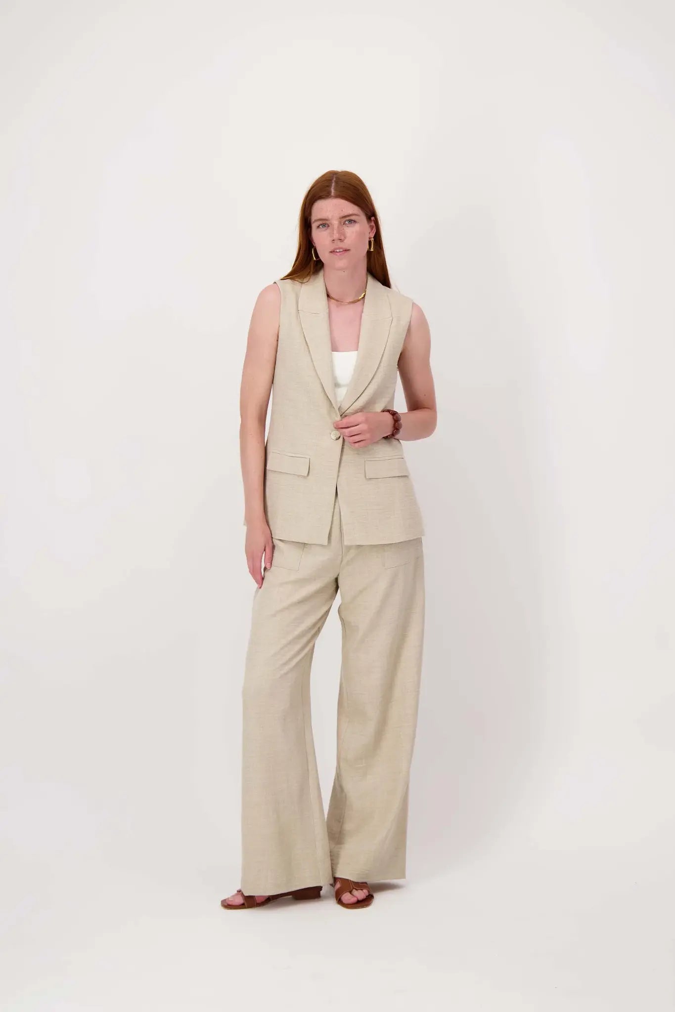Zusss | Losvallende broek met stretch
