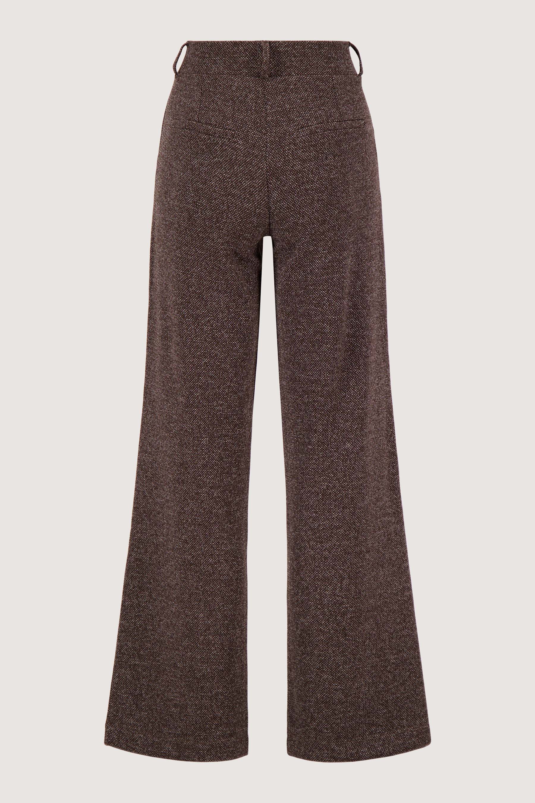 Zusss | Broek met stretch chocolade bruin