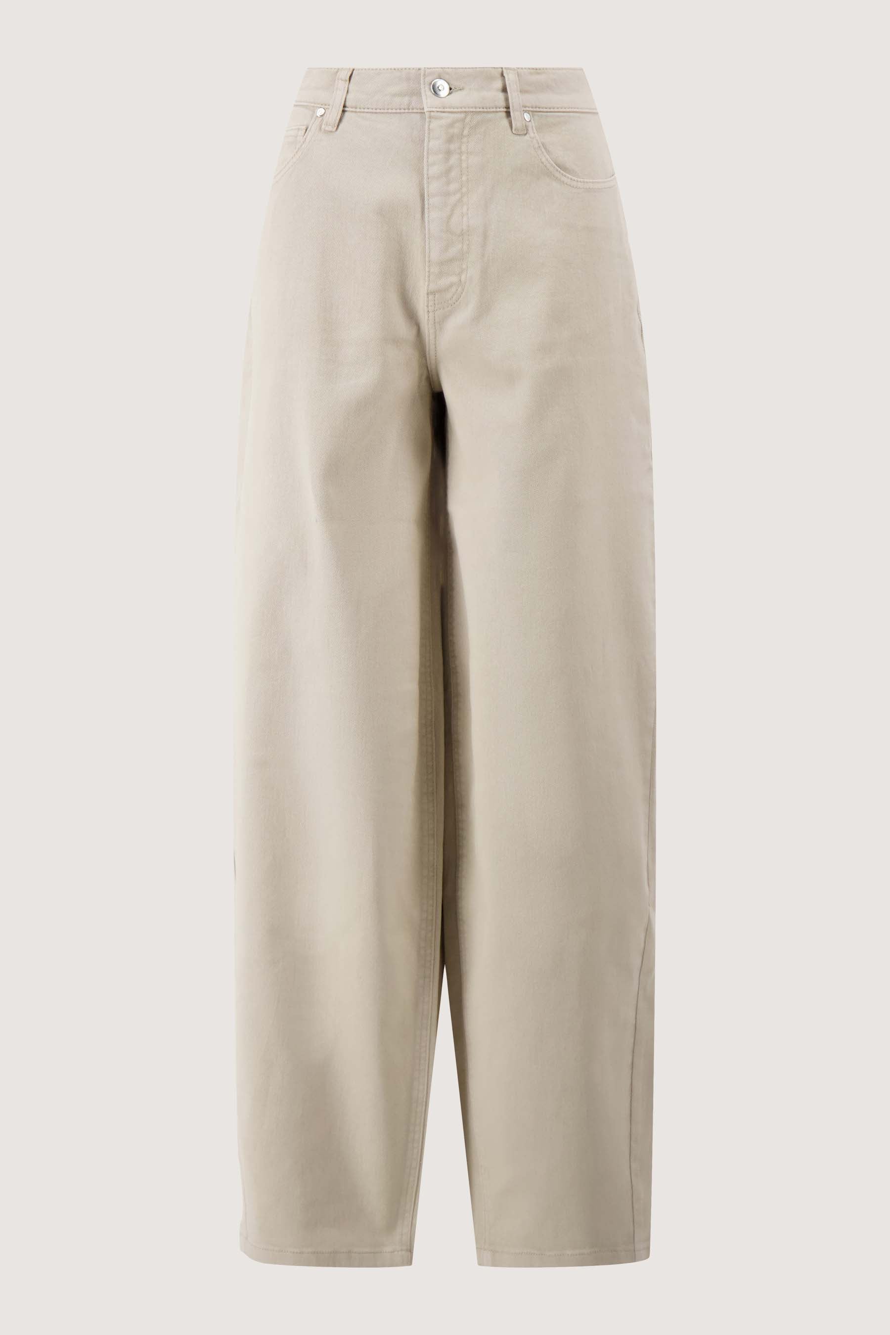 Zusss | Barrel broek met stretch zand