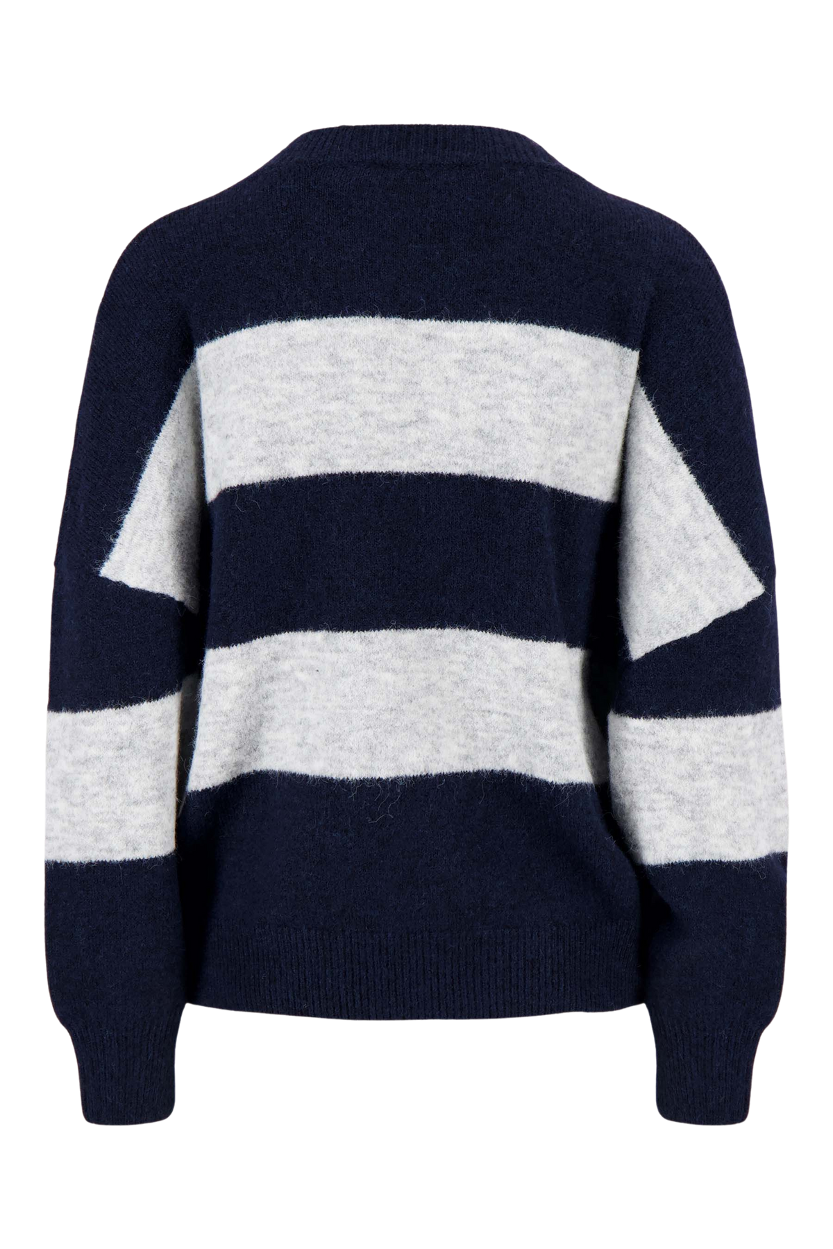 Zusss | Sweater met strepen donkerblauw grijs melange