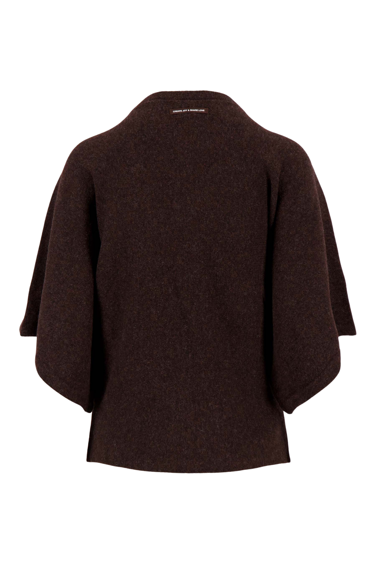 Zusss | Top V-hals chocolade bruin