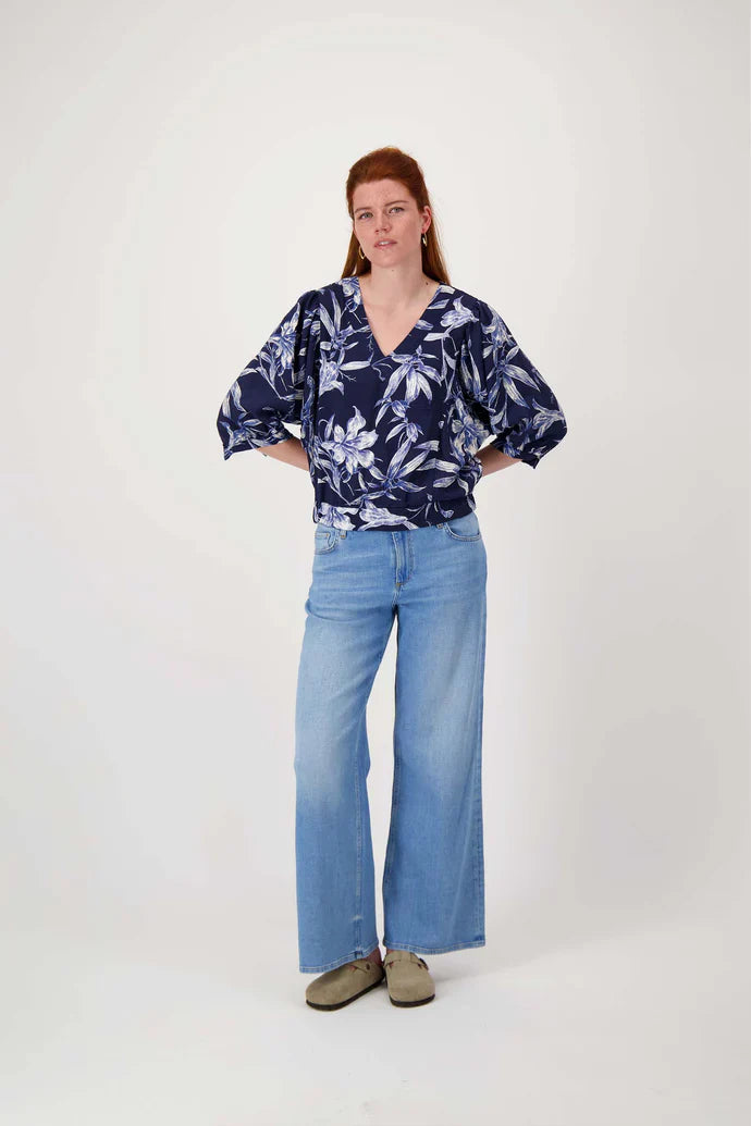 Zusss | Vleermuis blouse met print