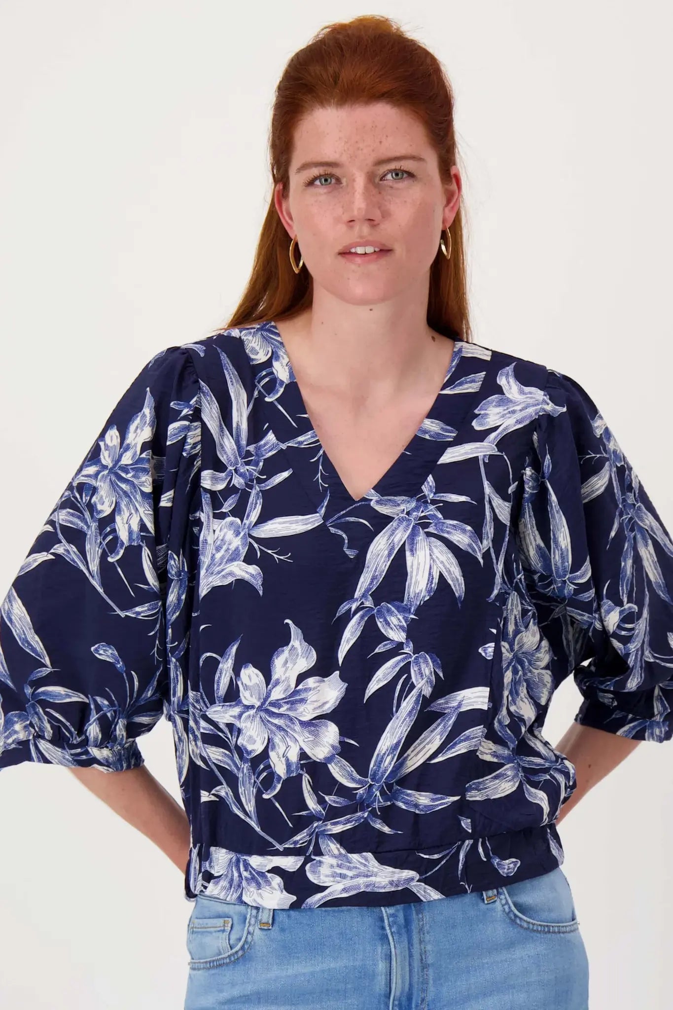 Zusss | Vleermuis blouse met print