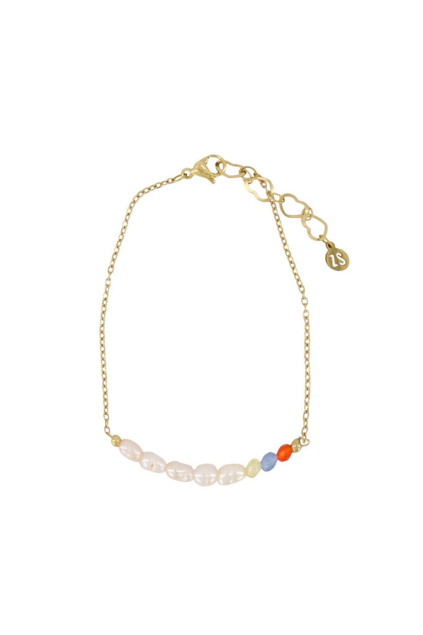 Zusss | Armband met parels off-white