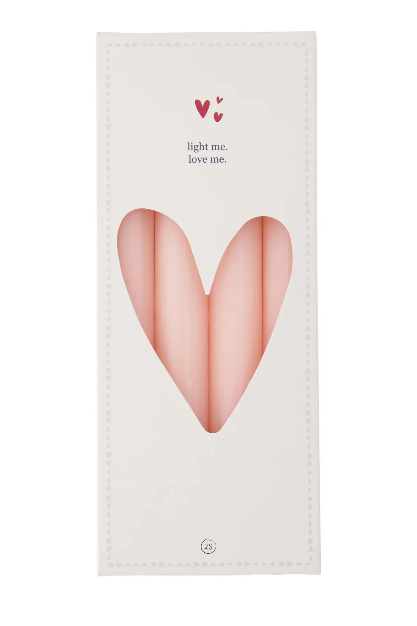 Zusss | Set van 4 rustieke kaarsen 20cm roze