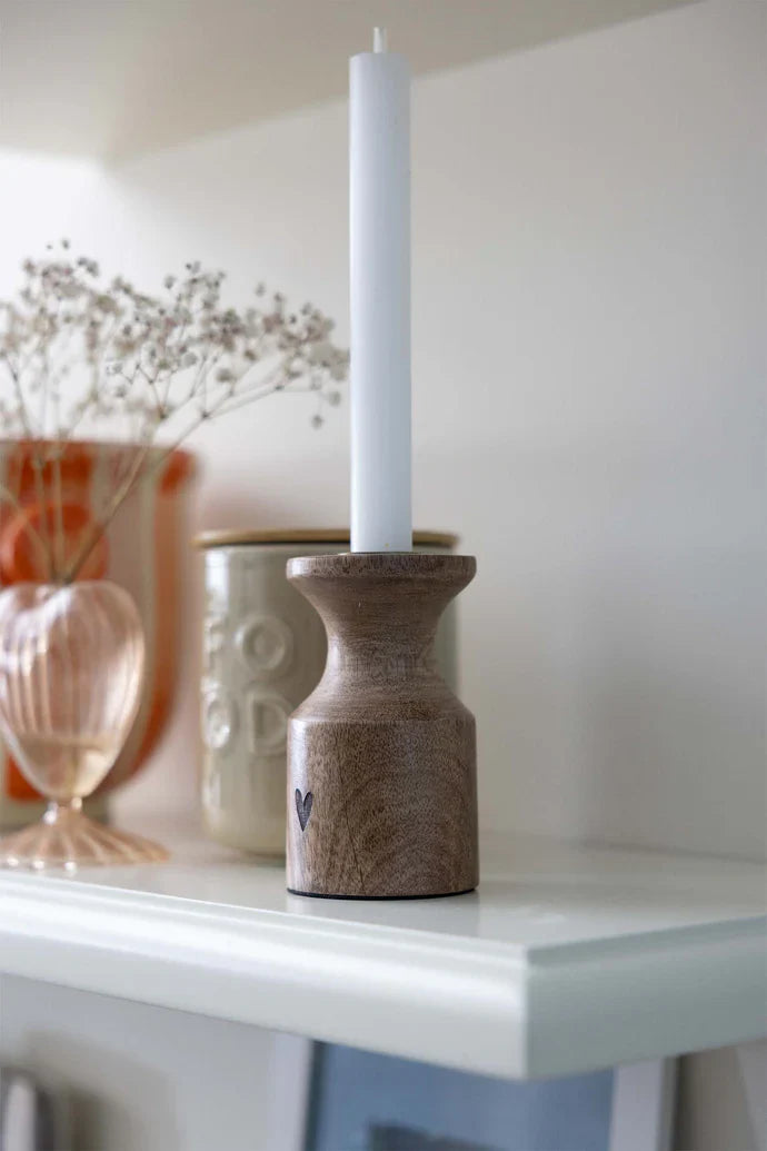 Zusss | Kandelaar hout hartje naturel