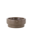 Zusss | Candle holder pillar candle heart dark brown