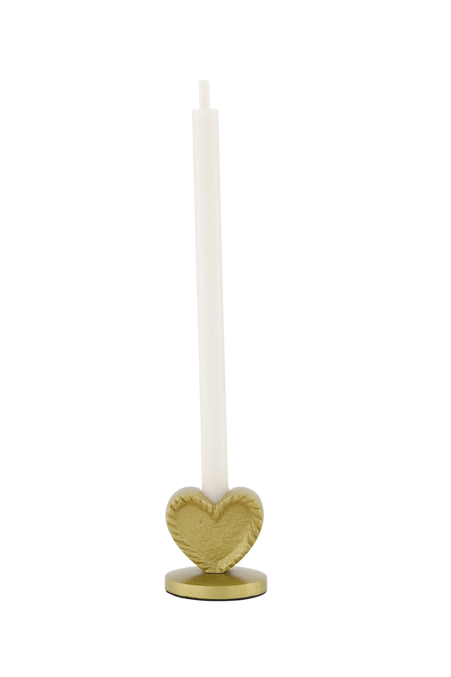 Zusss | Candle holder metal heart shape gold