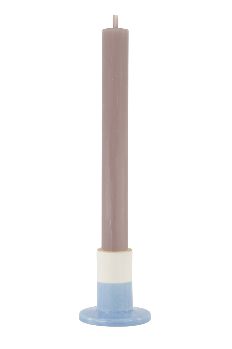 Zusss | Kandelaar keramiek S wit/blauw