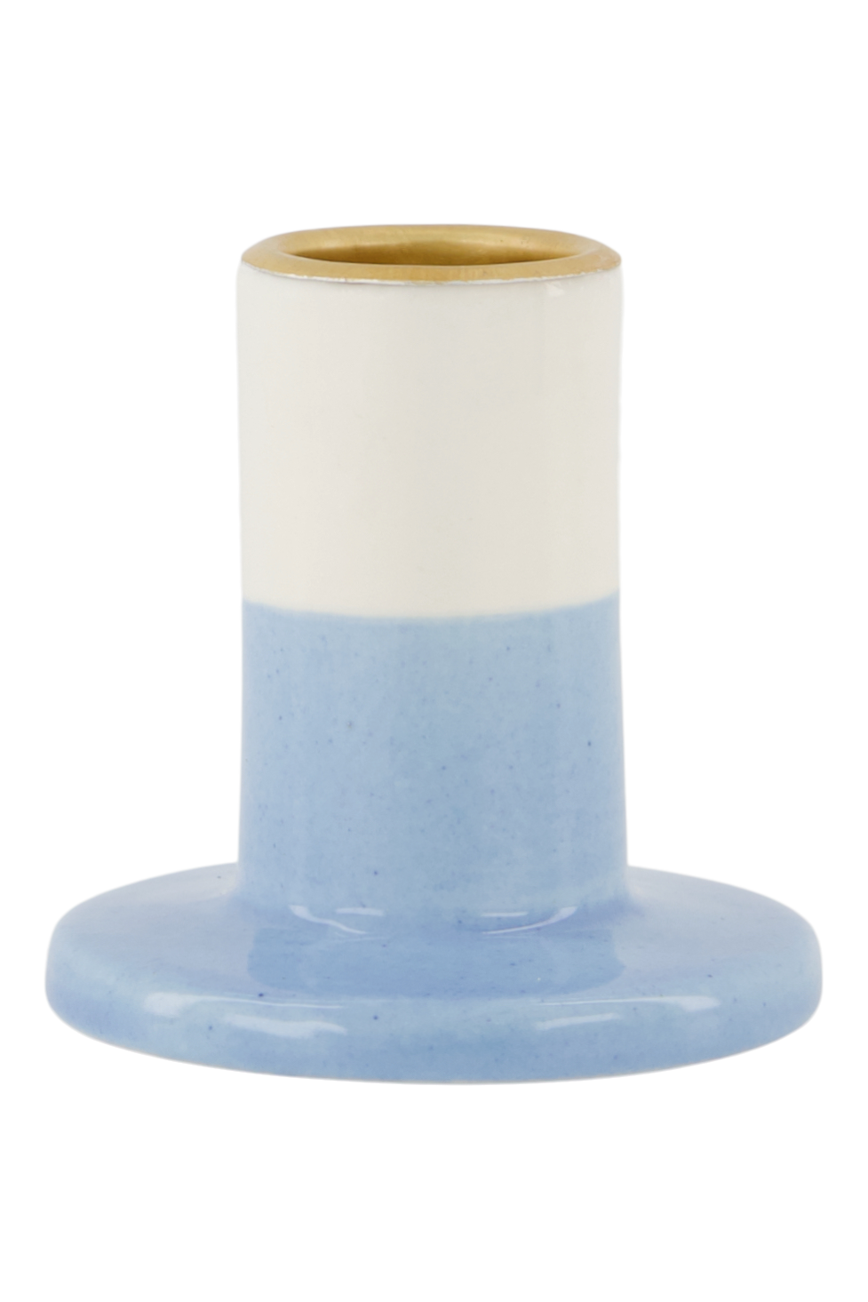 Zusss | Kandelaar keramiek S wit/blauw