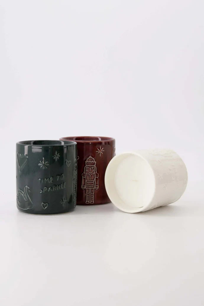 Zusss | Geurkaars keramiek Time to sparkle wit