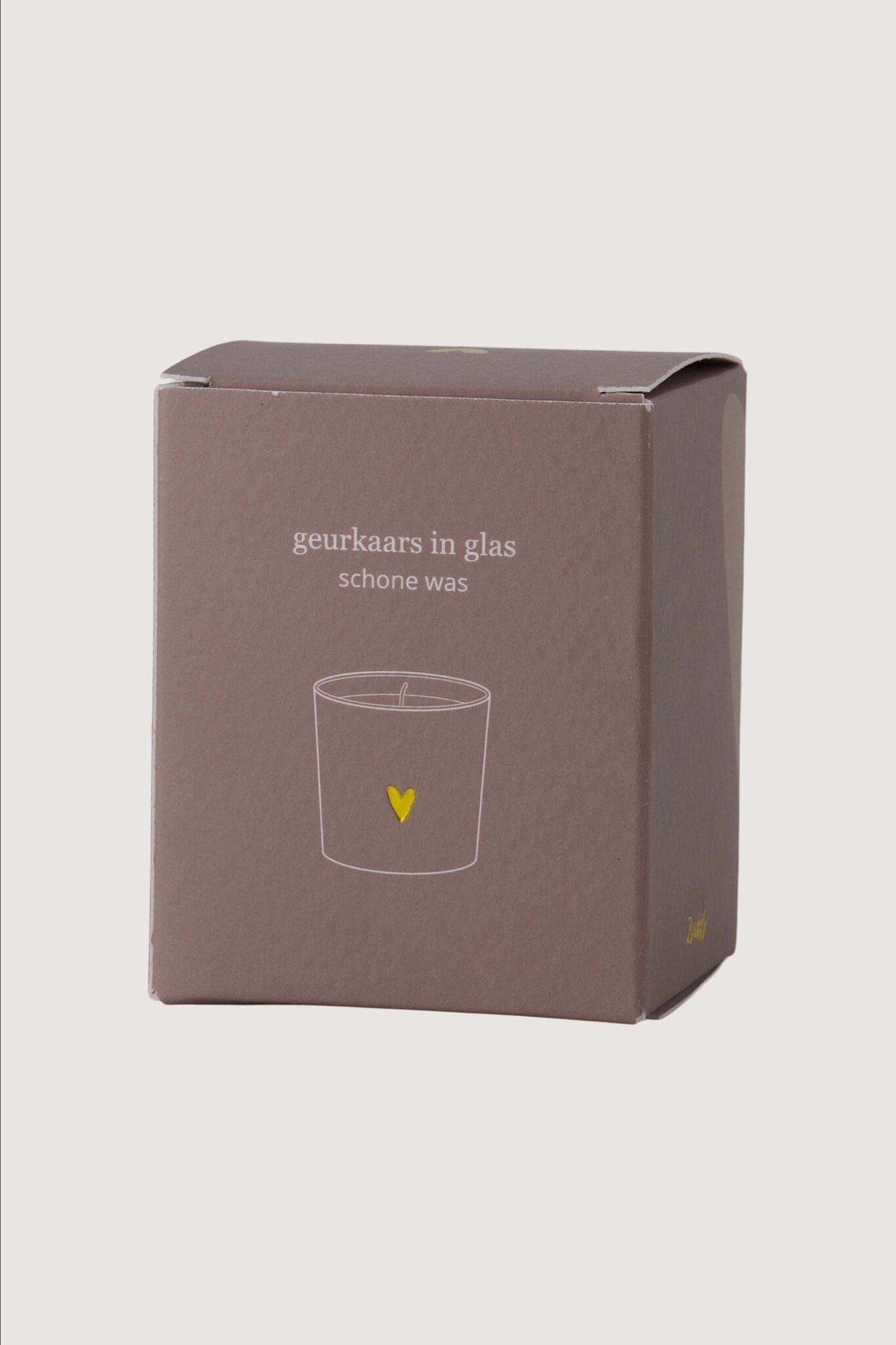 Zusss | Geurkaars glas in doosje thinking of you wit / bruin