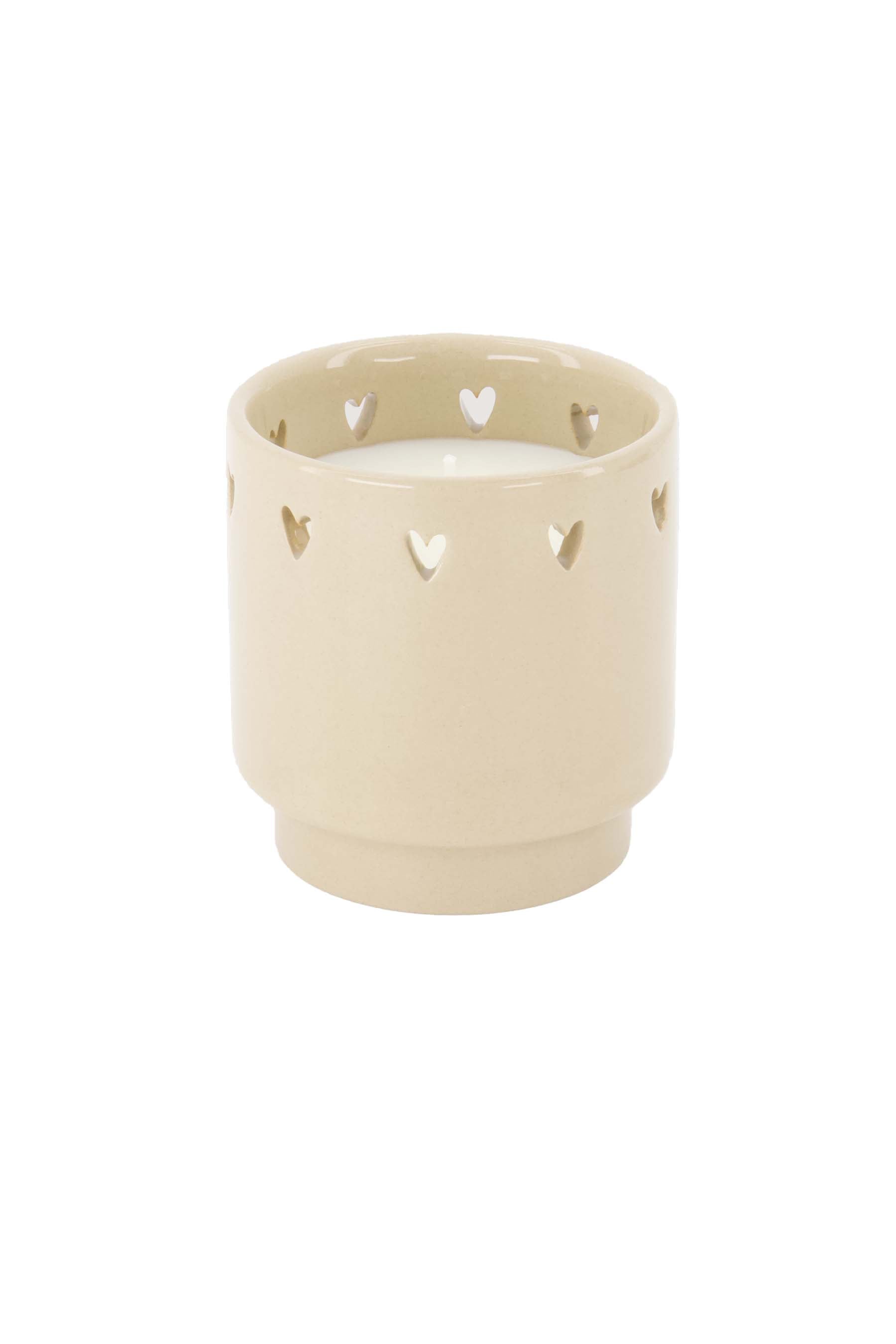 Zusss | Scented candle ceramic hearts sand