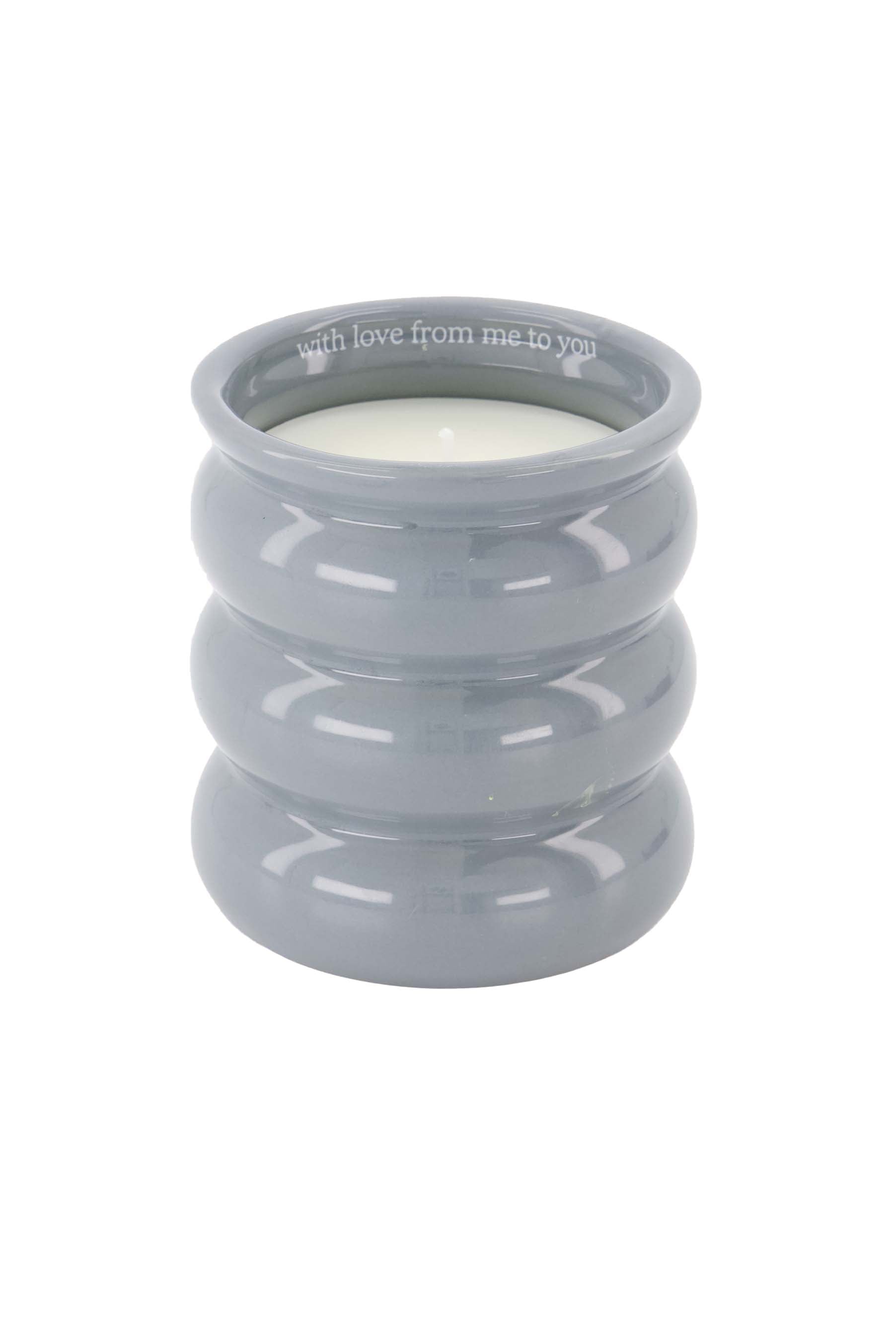 Zusss | Scented candle ribbed with love blue