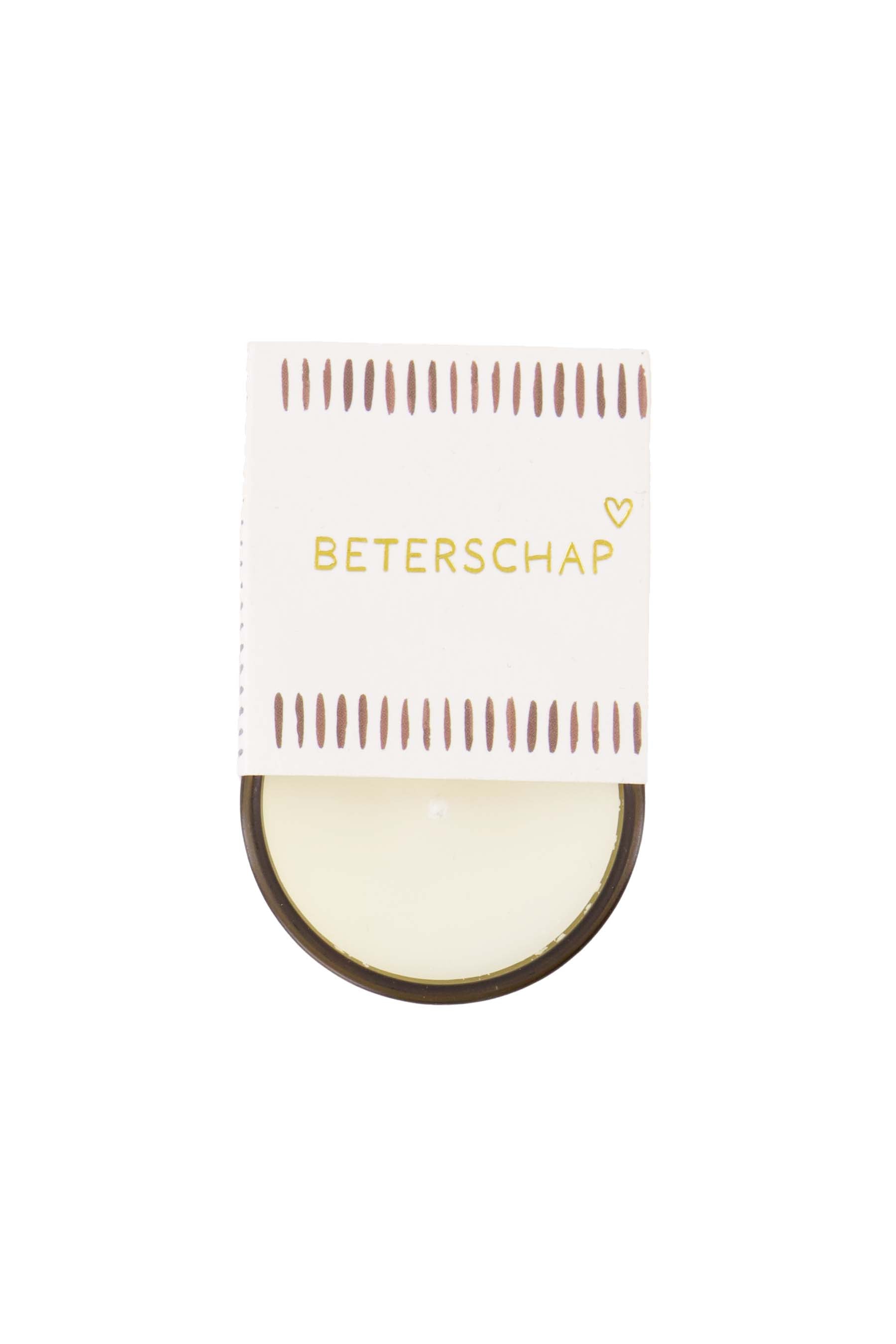 Zusss | Scented candle in wrap beterschap white / brown